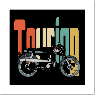 Touring motorcycle Posters and Art